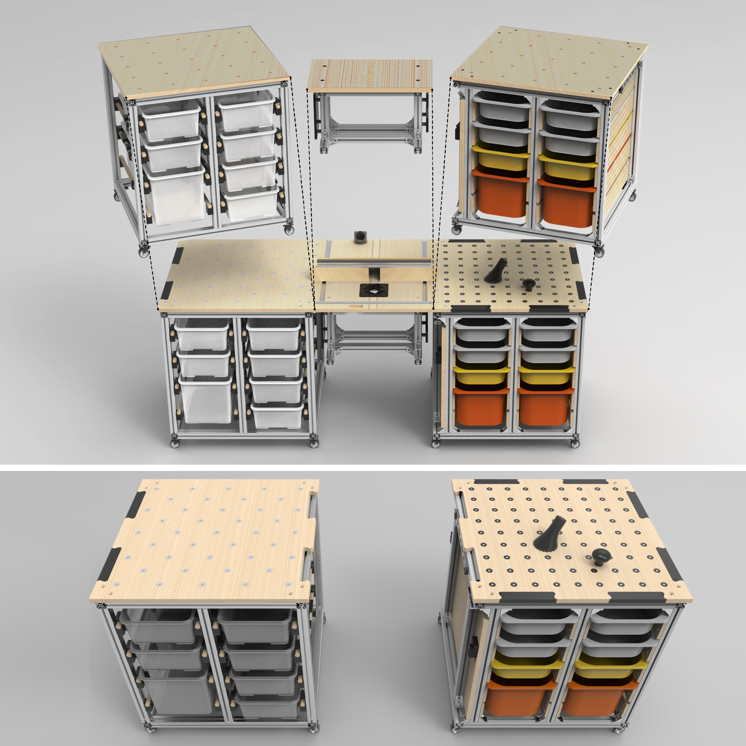 Modular Bench || Peg board models