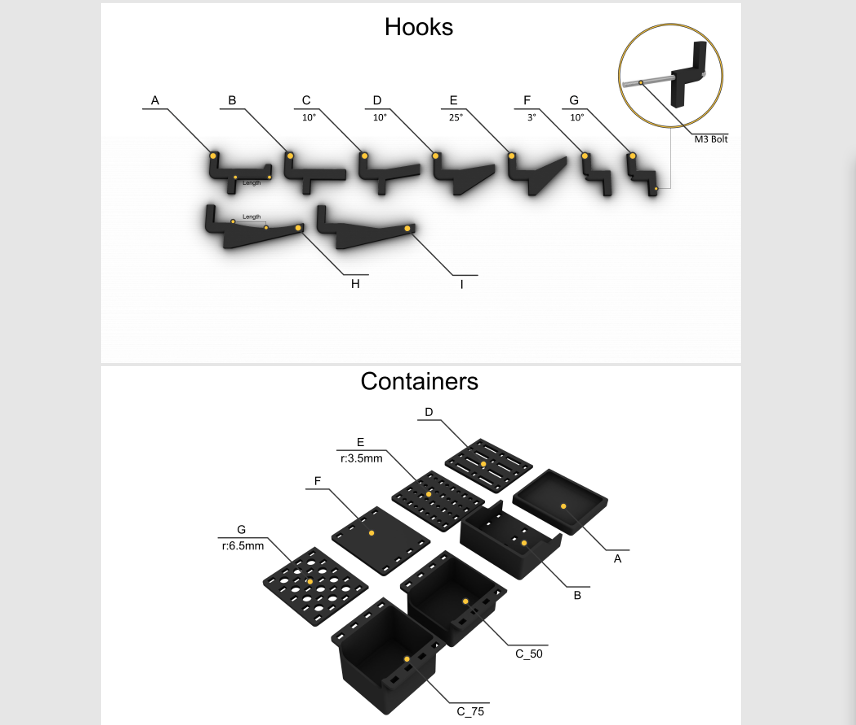 VAULT Pegboard Accessories — STL Files