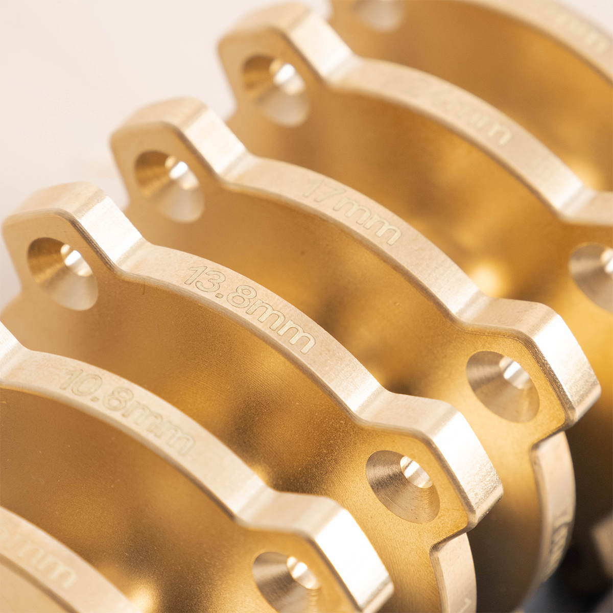 Engraved solid brass guide bushings