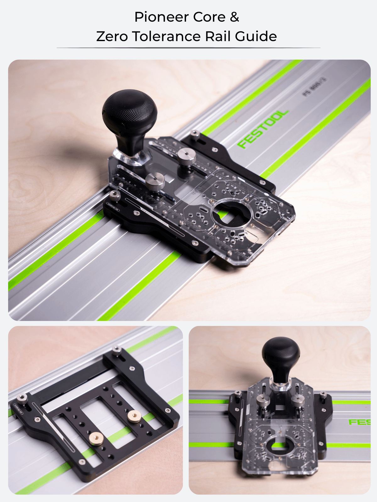 Pioneer Core Precision Add-on Kit - with Edge Guide, Bushing Kit & Rail Guide