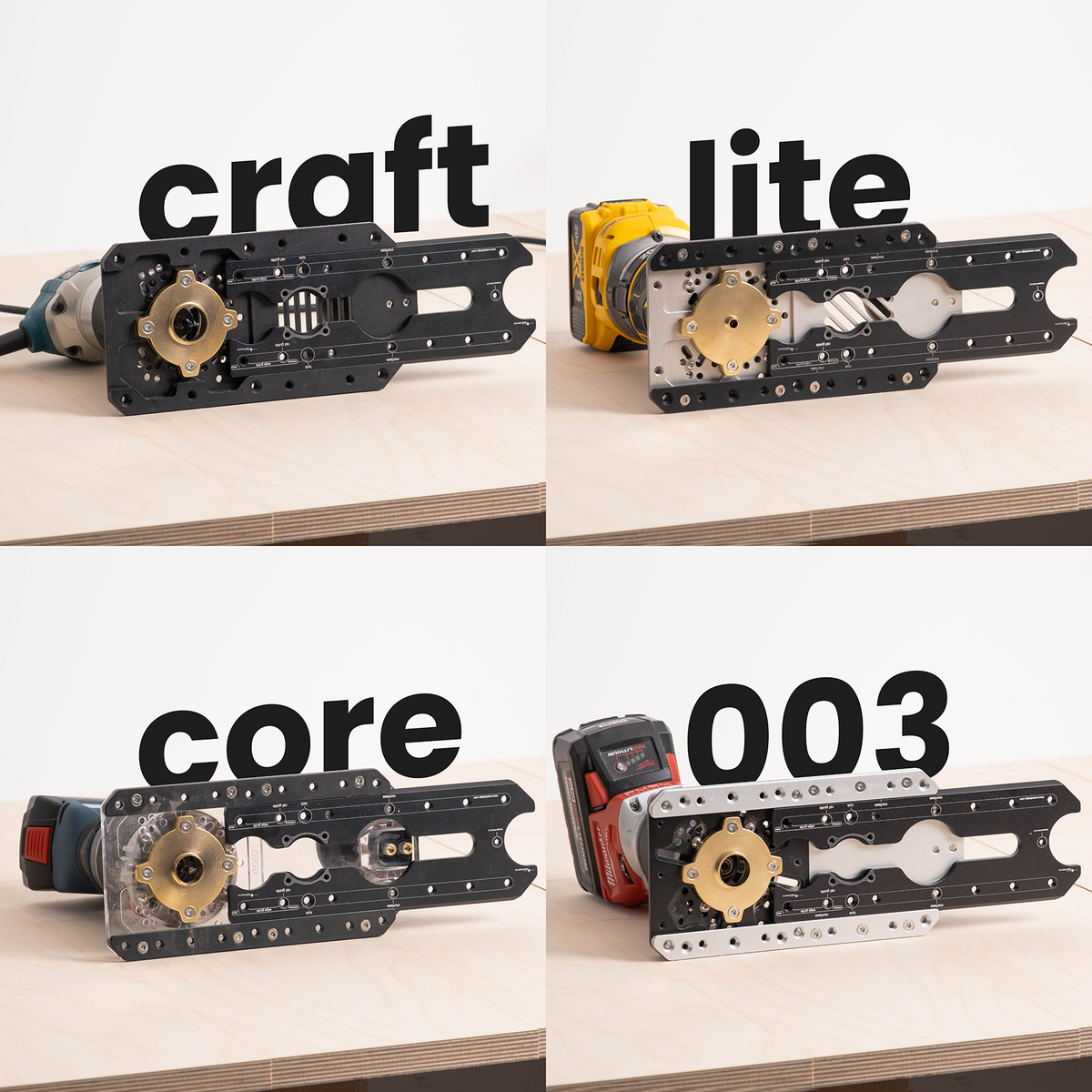 Router Guide Bushing Kit on compatible Pioneer jigs