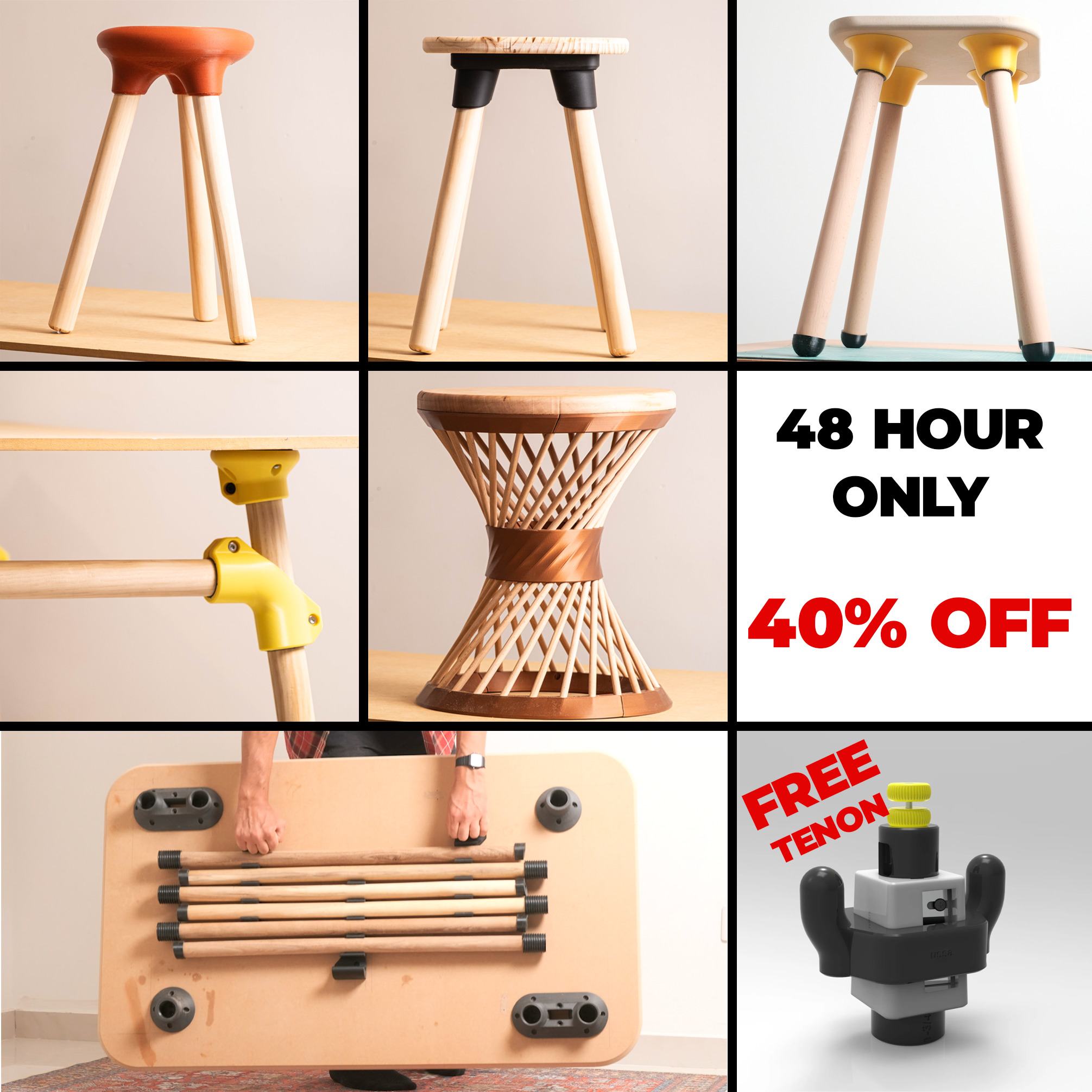 6 Furniture Designs + Tenon Tool