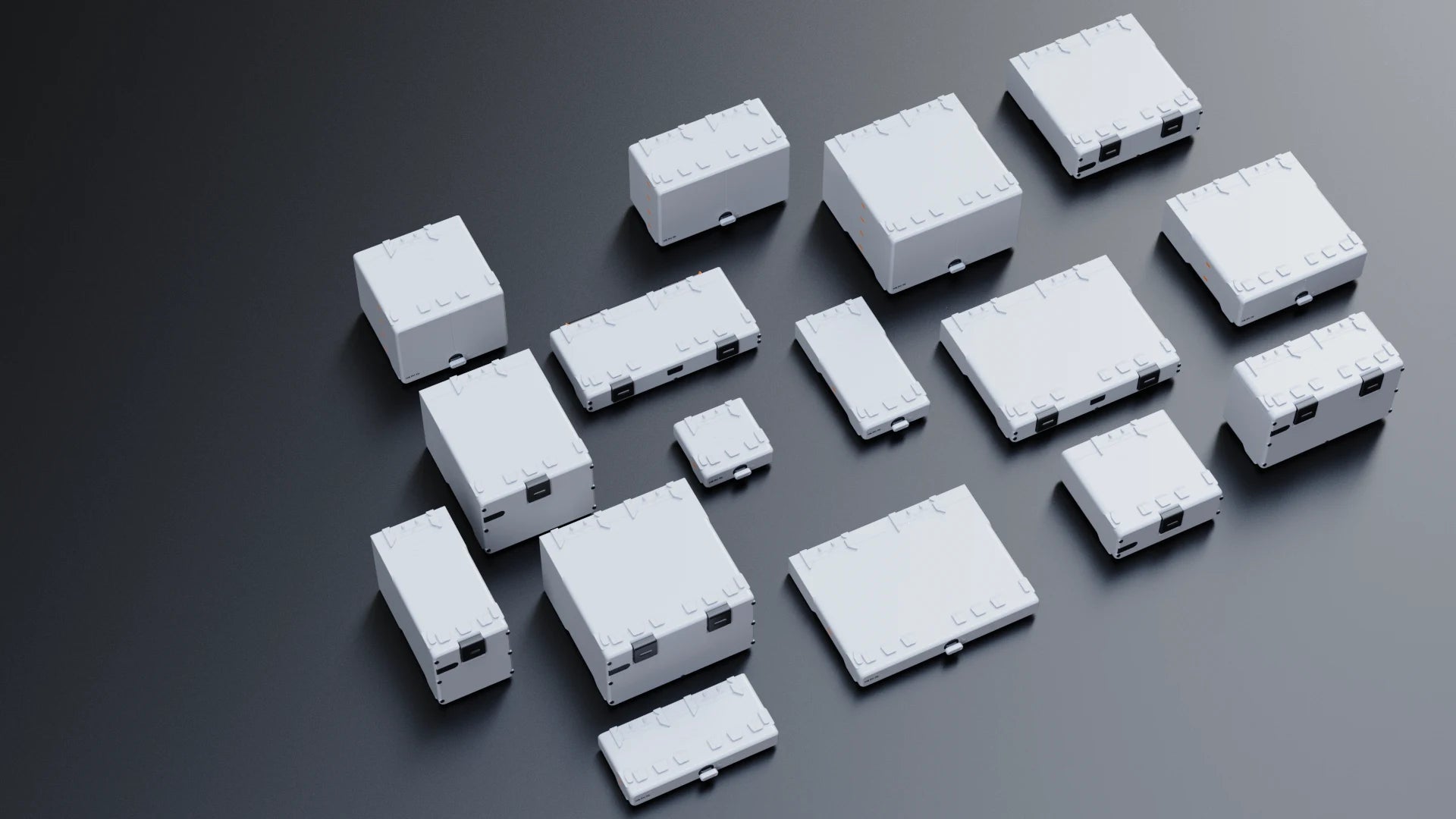 VAULT drawers and top-opening cases in a range of sizes